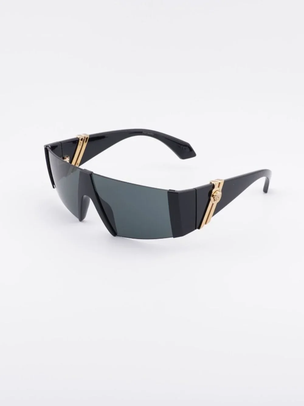 Versace VE4516 GB1/87 Sunglasses Black Shield Frame, Grey Lenses